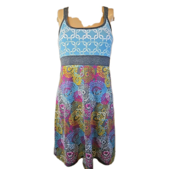 Soybu Dresses & Skirts - Soybu Women's Multicolored Floral Athletic Cross-Back Dress Size Small